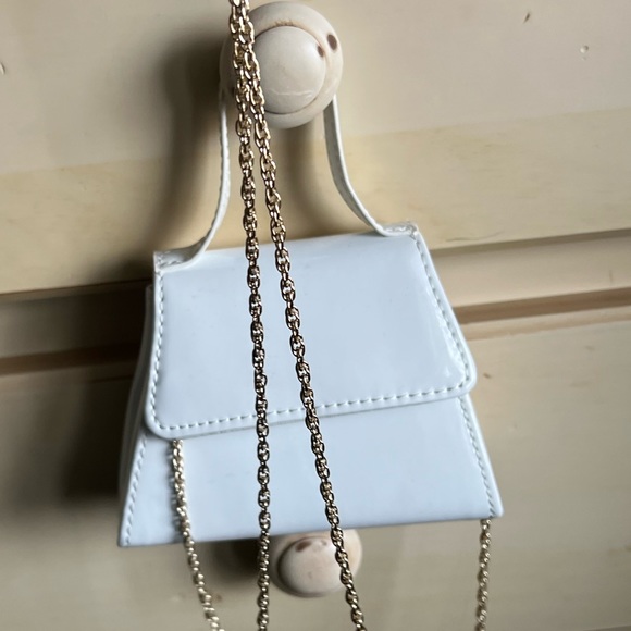 White Vinyl Mini Bag - Picture 2 of 5
